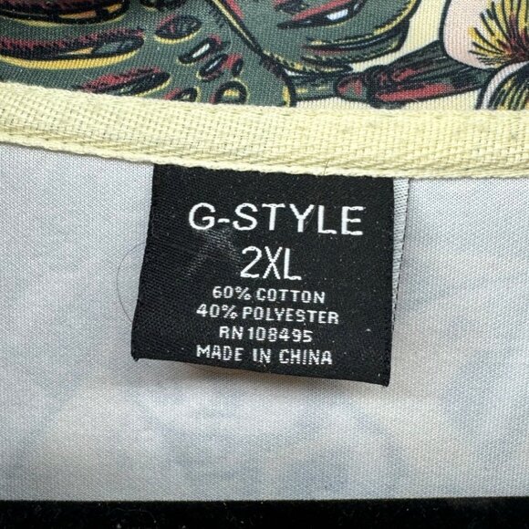 G- Style  Jungle Tiger Track Jacket With Gold Stripes Size 2XL - Picture 7 of 9